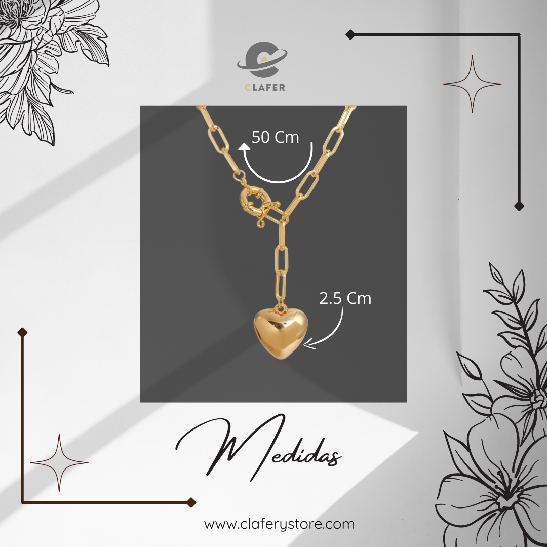 Essencia - Brilla con Amor, Collar con Medalla de Corazón